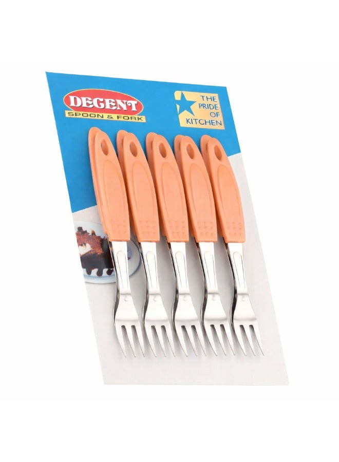 Decent Deluxe Fruit Fork Set of 10 | Stainless Steel Forks | Ergonomic Handle | Mirror Finish | Dessert & Fruit Fork Set For Home, Kitchen, Restaurant, Dishwasher Safe - Image 2